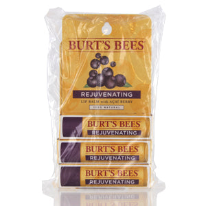 Burt'S Bees Rejuvenating Lip Balm Acai Berry 0.45 Oz. "Trio"